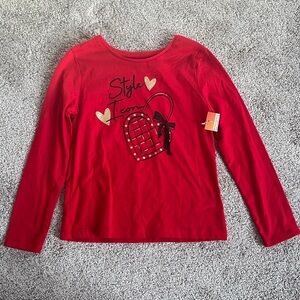 Girls Long Sleeve Heart Shirt - 7